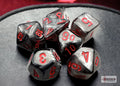 Velvet Black/red Mini-Polyhedral 7-Die Set (Mini Poly Release 3)