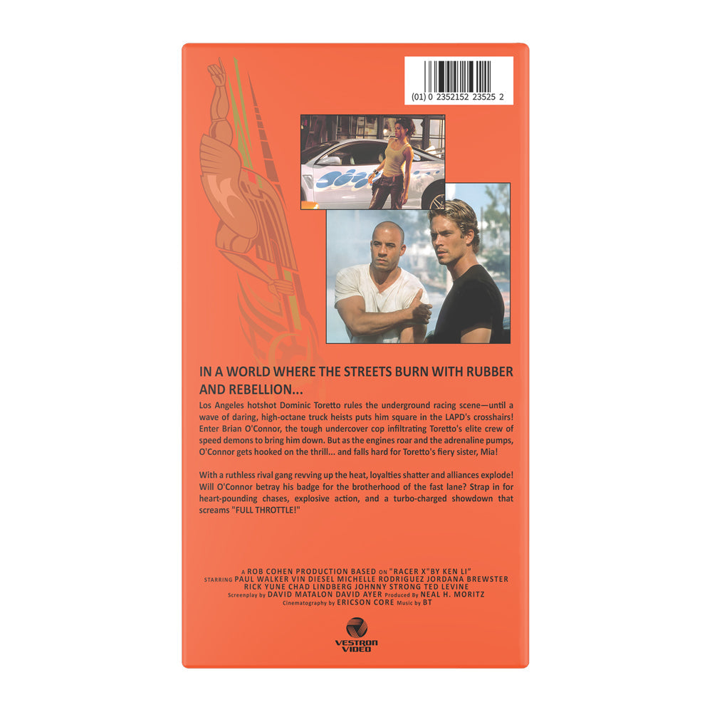 The Fast and the Furious Limited Edition Orange Supra VHS