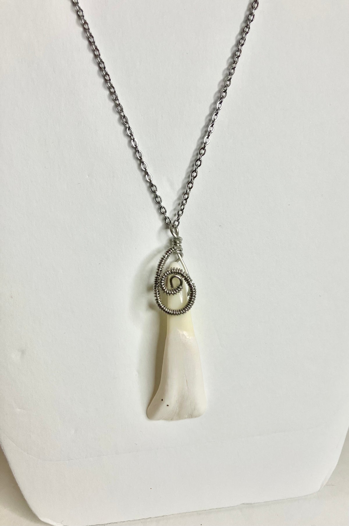 Water Buffalo Tooth Jewelry: Wire Wrapped Necklaces & Earrings