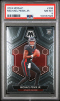 Graded 2024 Panini Mosaic Michael Penix Jr #308 Rookie RC Football Card PSA 8 Near Mint