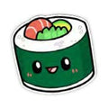 Squishable Sushi Roll Sticker