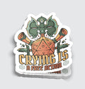 Crying Is A Free Action RPG Sticker - 3"