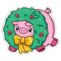 Squishable Festive Pig Sticker