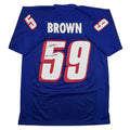 Autographed/Signed Vincent Brown New England Blue Football Jersey JSA COA