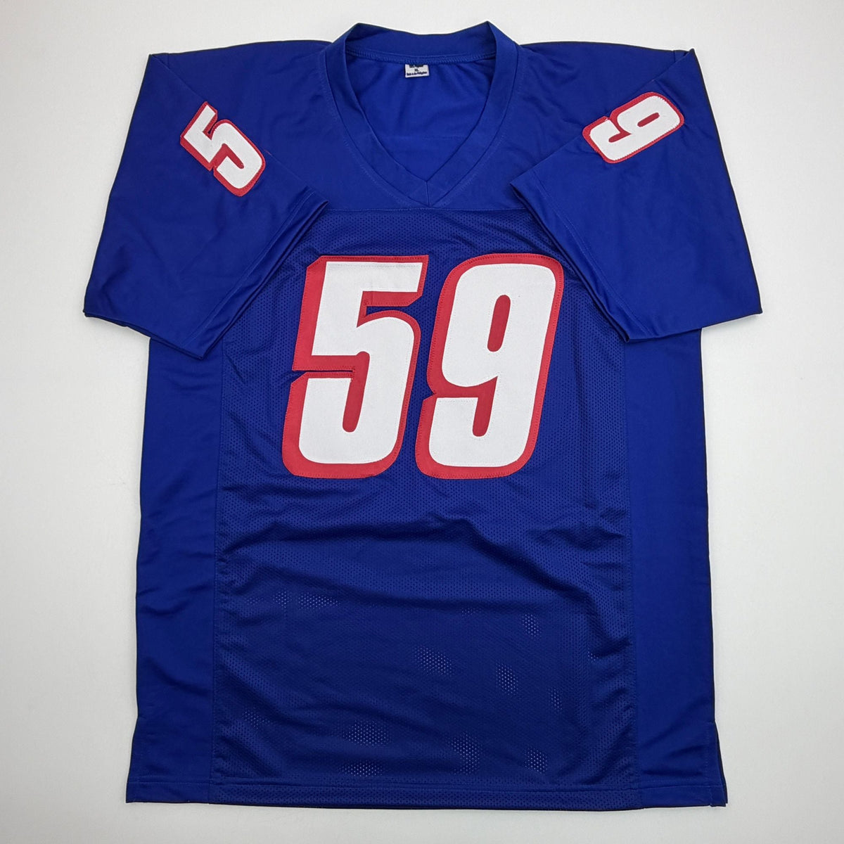 Autographed/Signed Vincent Brown New England Blue Football Jersey JSA COA