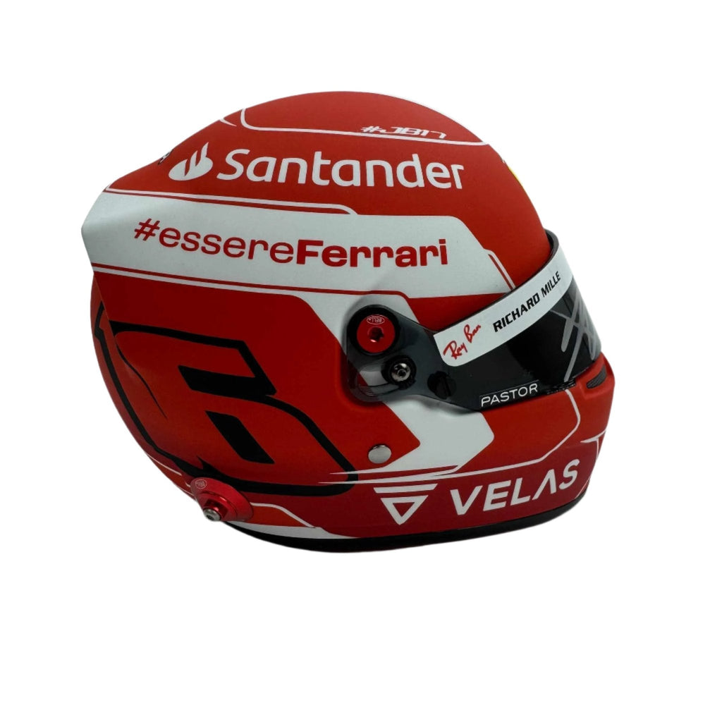 Autographed/Signed Charles Leclerc Ferrari Mini Formula1 Helmet Beckett BAS COA