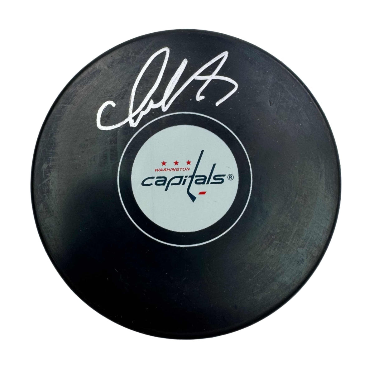 Autographed/Signed Alexander Alex Ovechkin Washington Capitals Logo Hockey Puck Fanatics COA