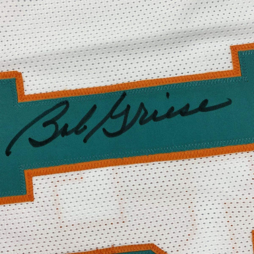 Autographed/Signed Bob Griese Miami White Football Jersey JSA COA