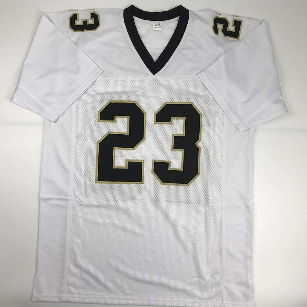 Autographed/Signed Marshon Lattimore New Orleans White Football Jersey JSA COA