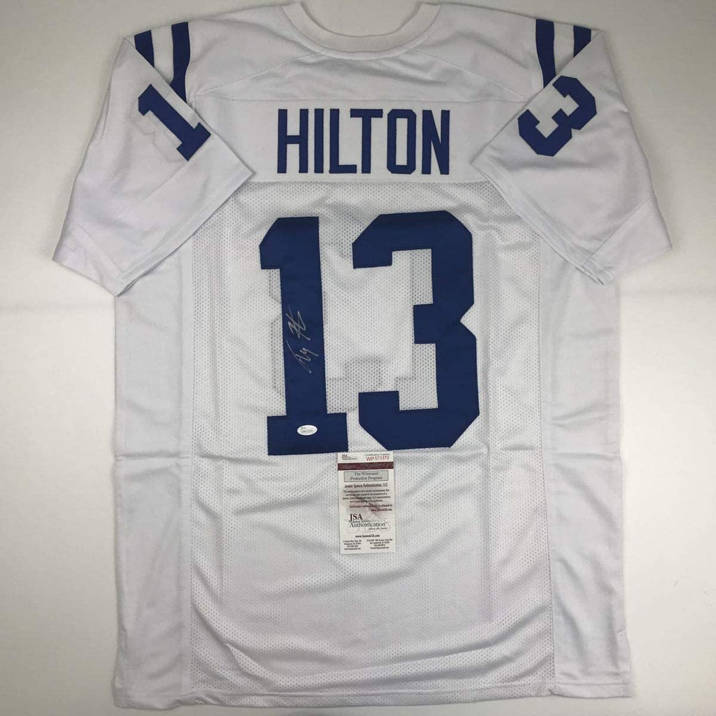 Autographed/Signed TY T.Y. Hilton Indianapolis White Football Jersey JSA COA