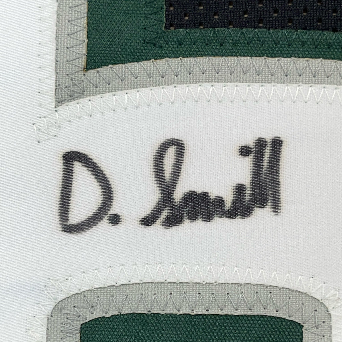 Framed Autographed/Signed Devonta Smith 35x39 Philadelphia Black Football Jersey Beckett BAS COA