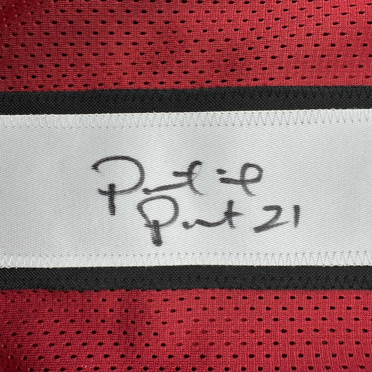 Framed Autographed/Signed Patrick Peterson 35x39 Arizona Red Football Jersey JSA COA