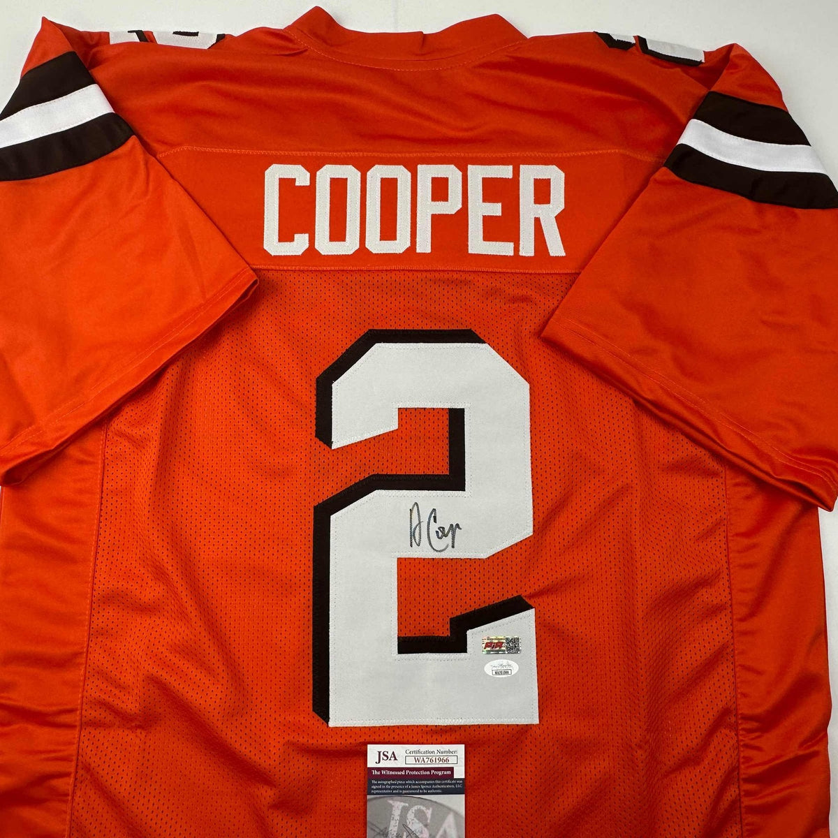Autographed/Signed Amari Cooper Cleveland Orange Football Jersey JSA COA