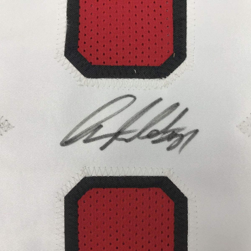 Autographed/Signed Anquan Boldin Arizona Red Football Jersey Beckett BAS COA