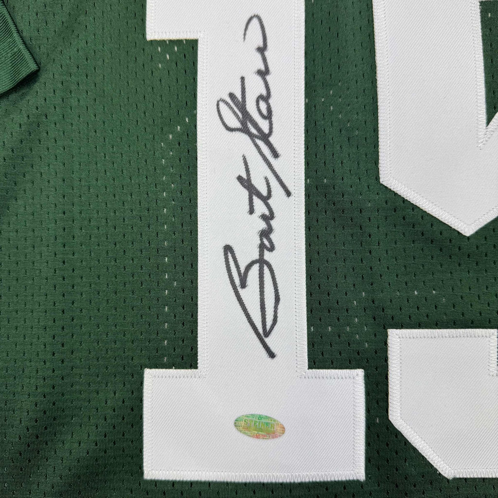 Autographed/Signed Bart Starr Green Bay Green Football Jersey Steiner COA