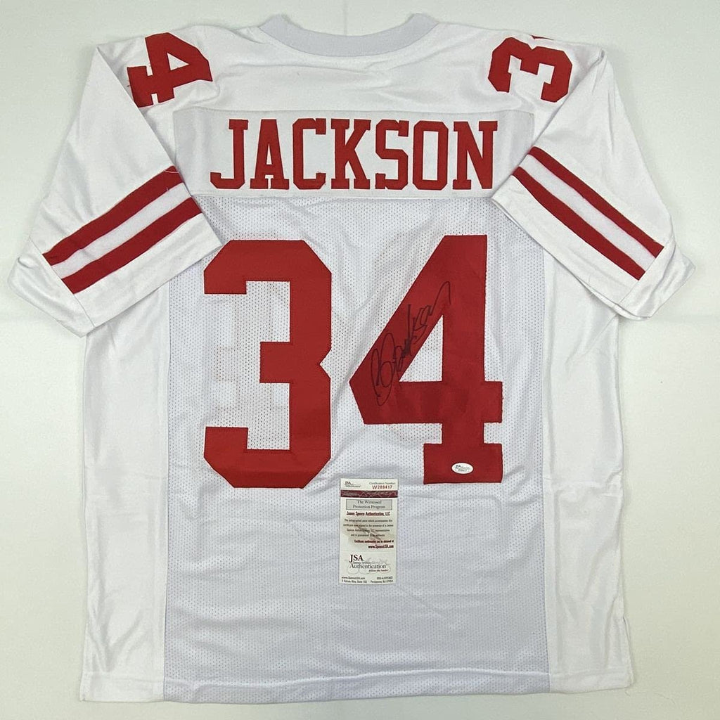Autographed/Signed Bo Jackson AFC Pro Bowl White Football Jersey JSA COA
