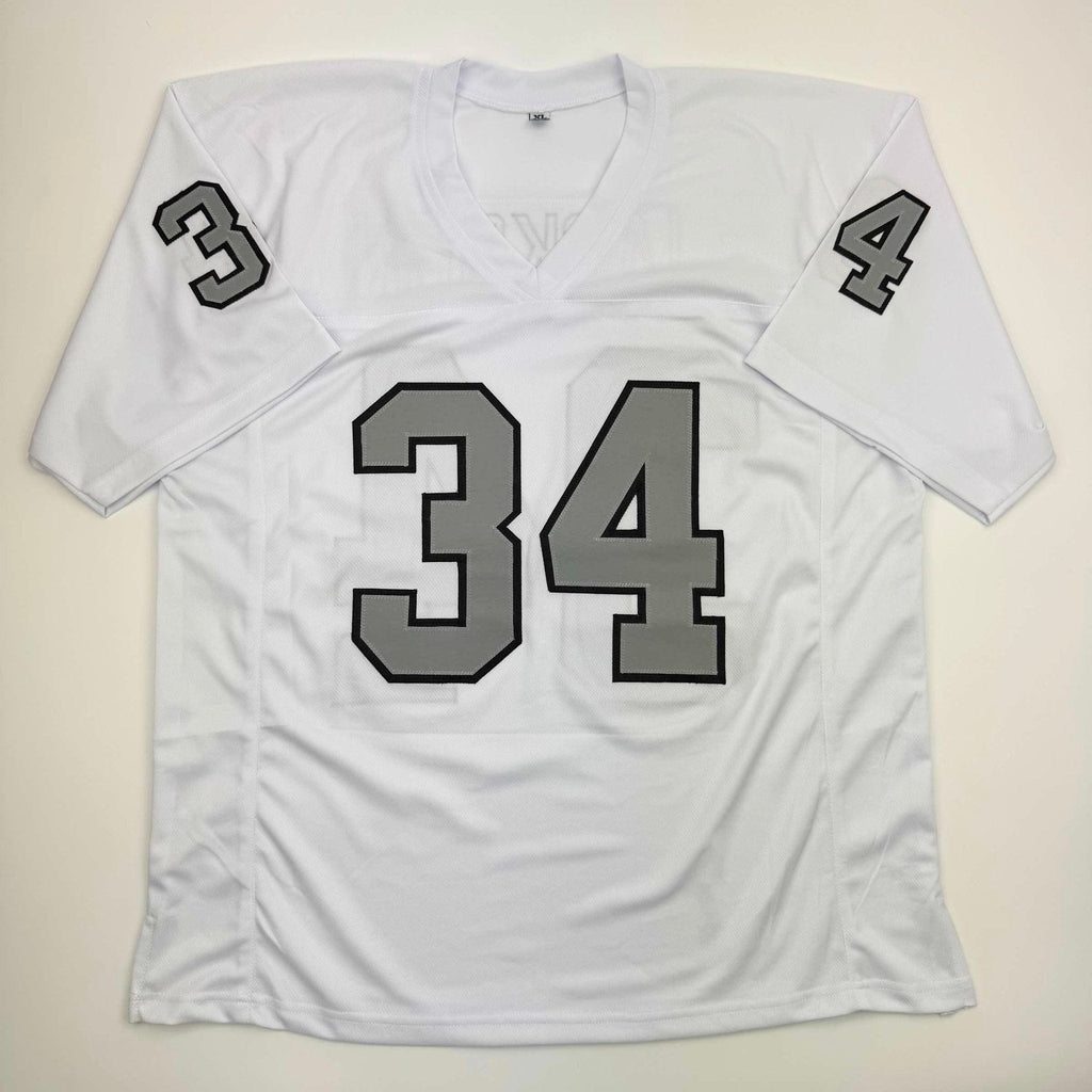 Autographed/Signed Bo Jackson Oakland White Color Rush Football Jersey JSA COA