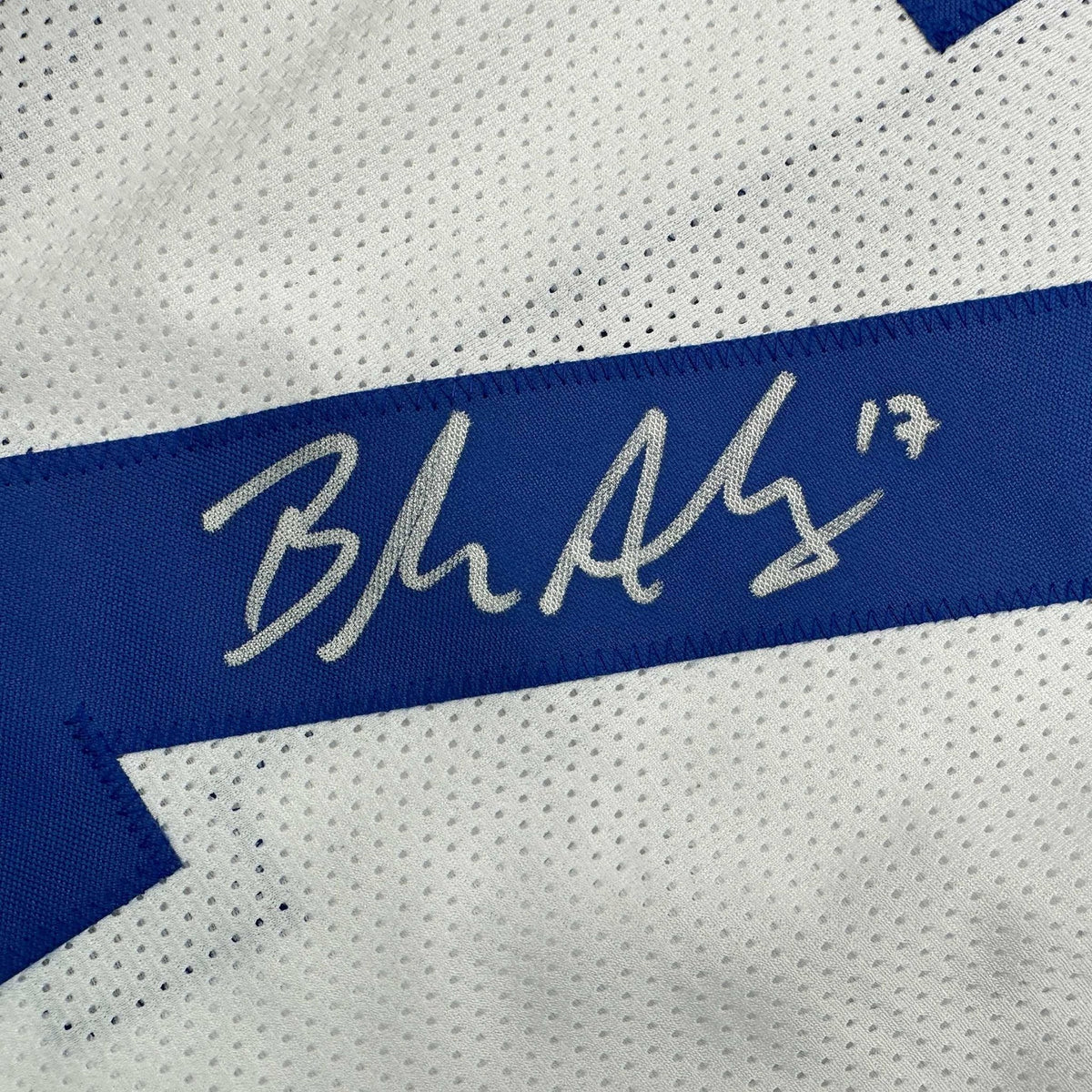 Autographed/Signed Brandon Aubrey Dallas White Football Jersey Beckett BAS COA