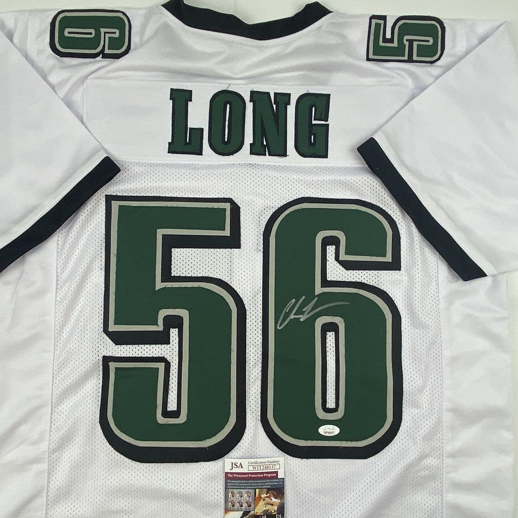 Autographed/Signed Chris Long Philadelphia White Football Jersey JSA COA