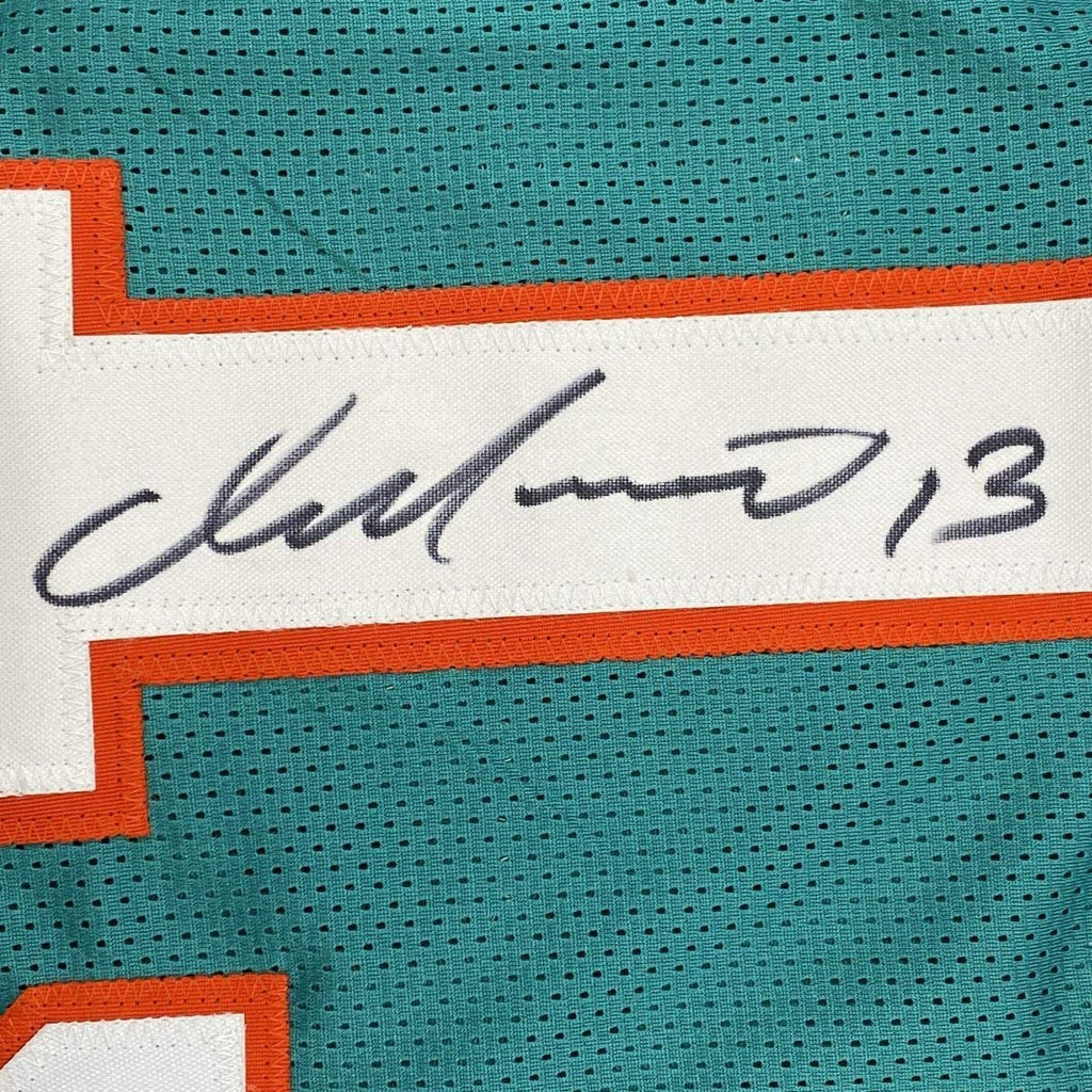Autographed/Signed Dan Marino Miami Teal Football Jersey JSA COA