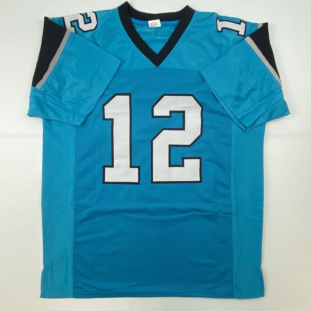 Autographed/Signed DJ D.J. Moore Carolina Teal Football Jersey Beckett BAS COA