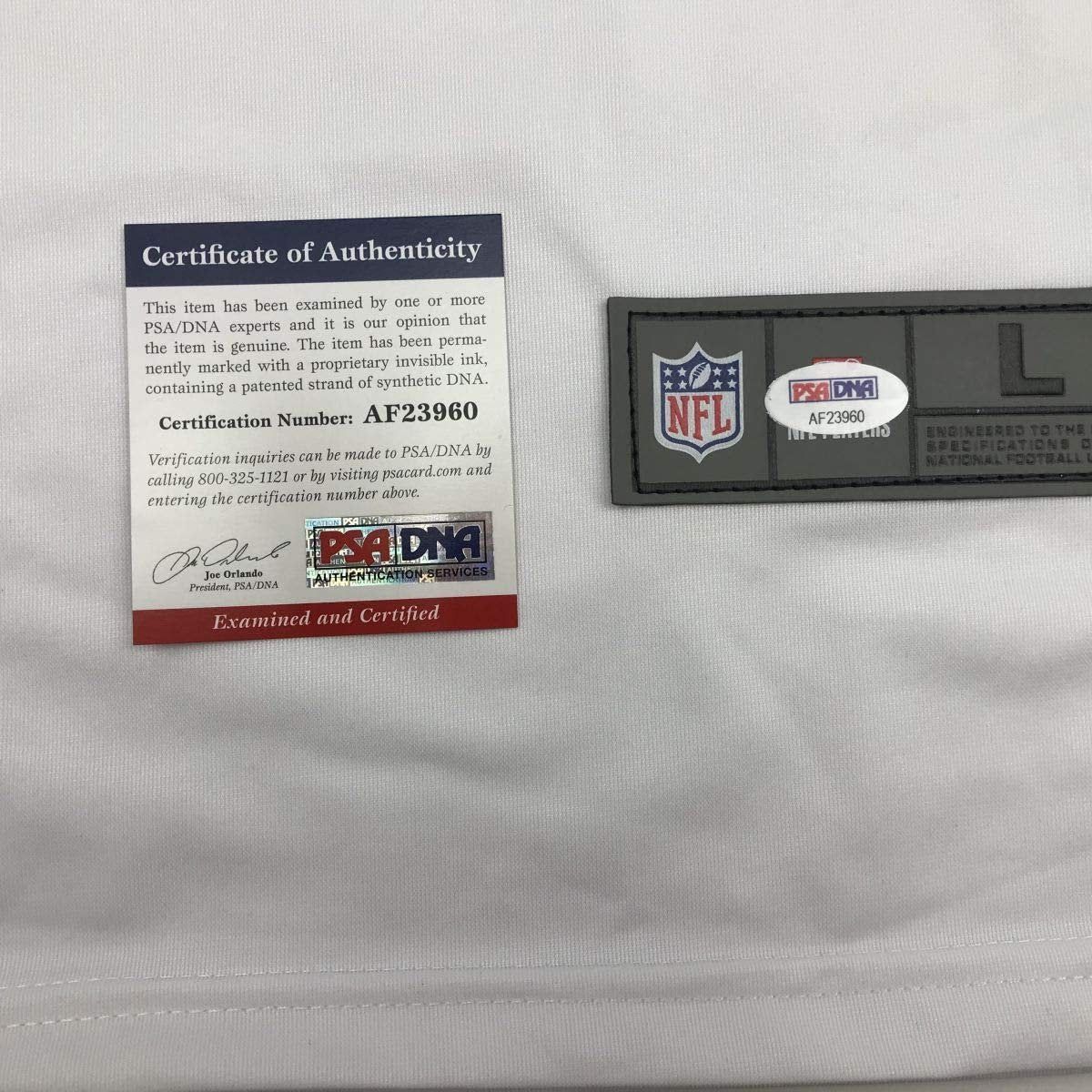 Autographed/Signed Ezekiel Elliott Dallas White Football Jersey PSA/DNA COA #2