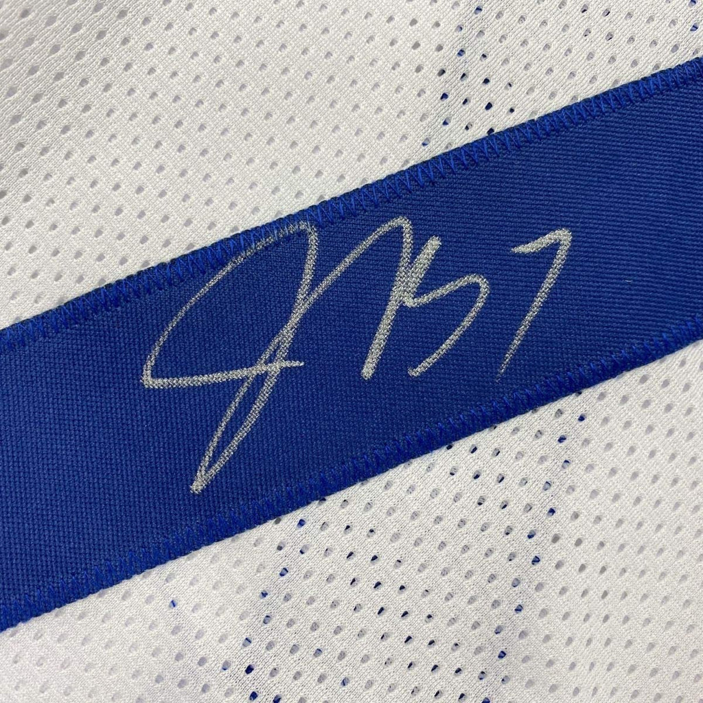 Autographed/Signed Jacoby Brissett Indianapolis White Football Jersey JSA COA