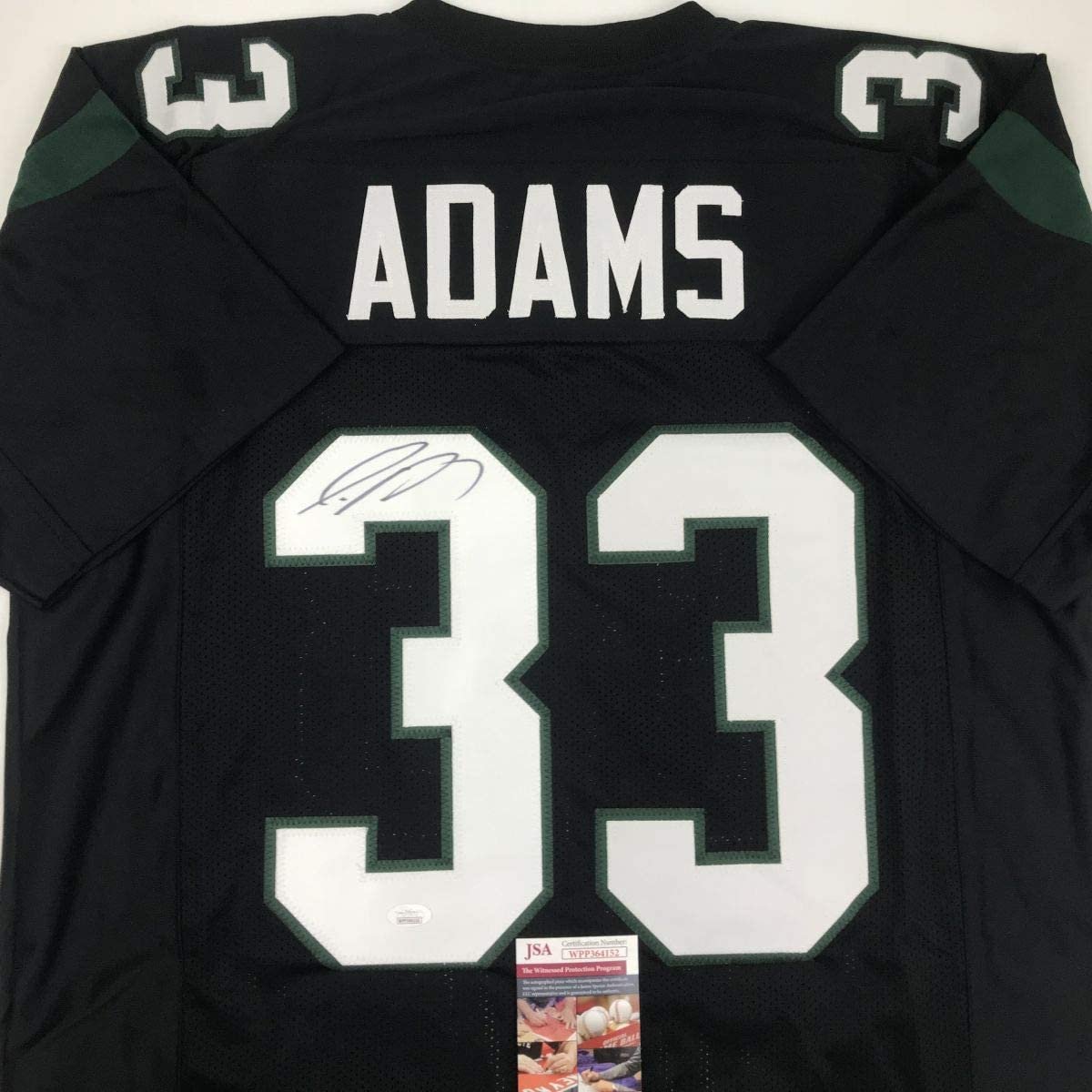 Autographed/Signed Jamal Adams New York Black Football Jersey JSA COA