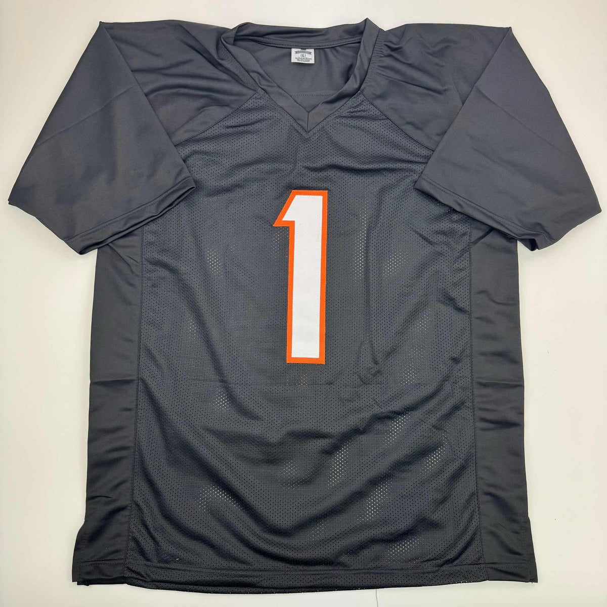 Autographed/Signed Ja'Marr Chase Cincinnati Black Football Jersey JSA COA