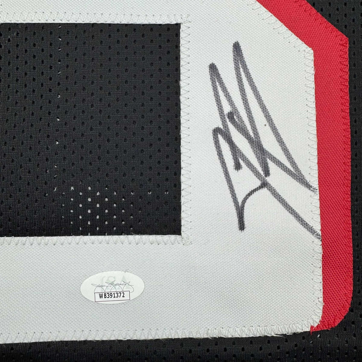 Autographed/Signed Jessie Bates III Atlanta Black Football Jersey JSA COA