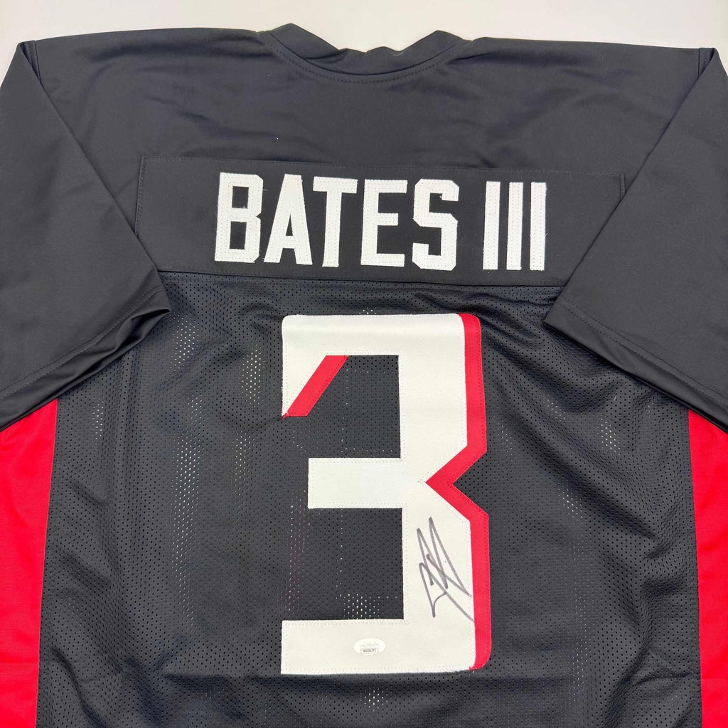 Autographed/Signed Jessie Bates III Atlanta Black Football Jersey JSA COA