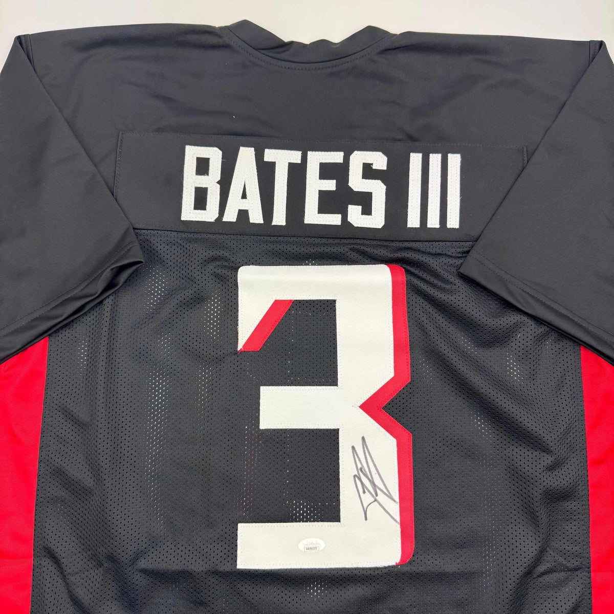 Autographed/Signed Jessie Bates III Atlanta Black Football Jersey JSA COA