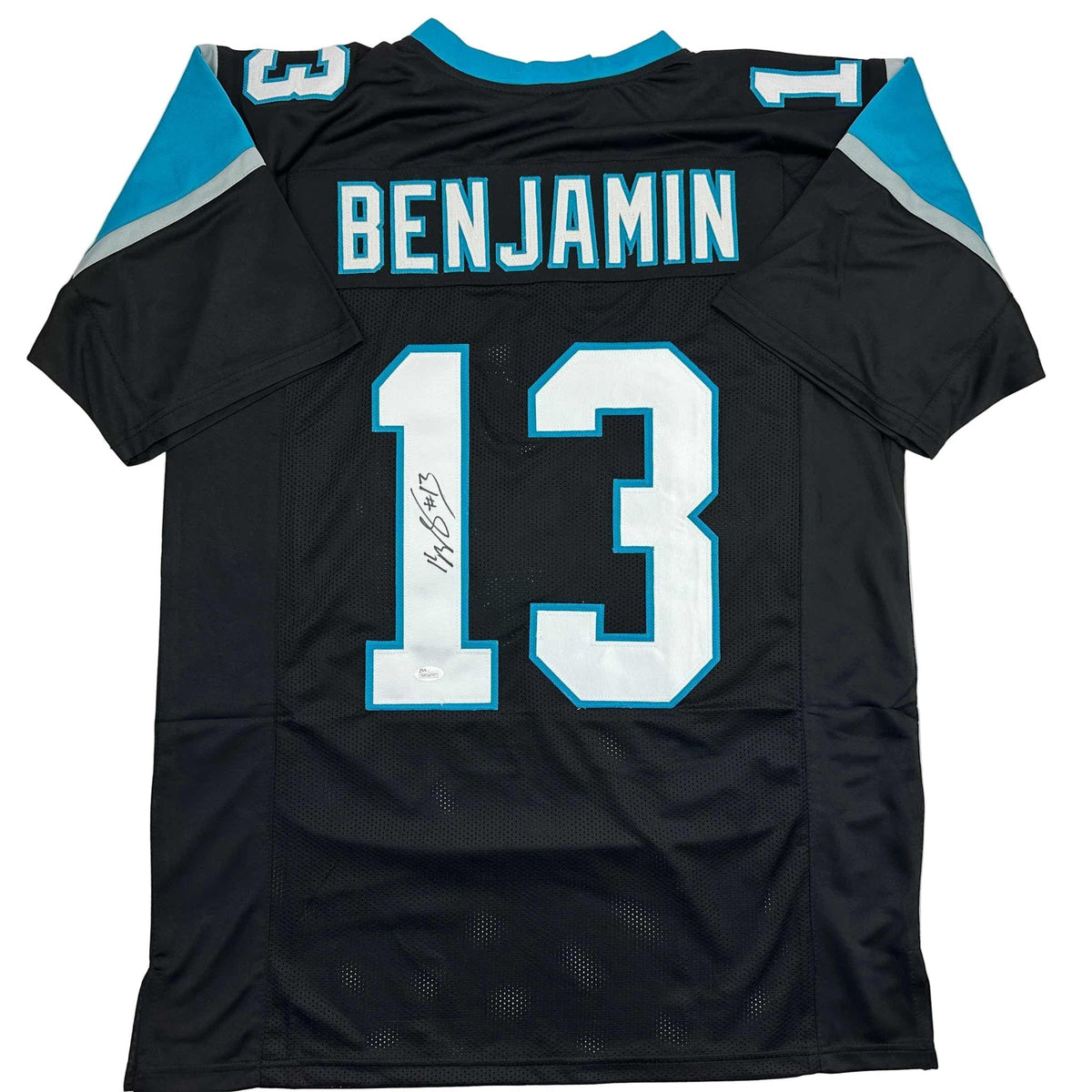 Autographed/Signed Kelvin Benjamin Carolina Black Football Jersey JSA COA