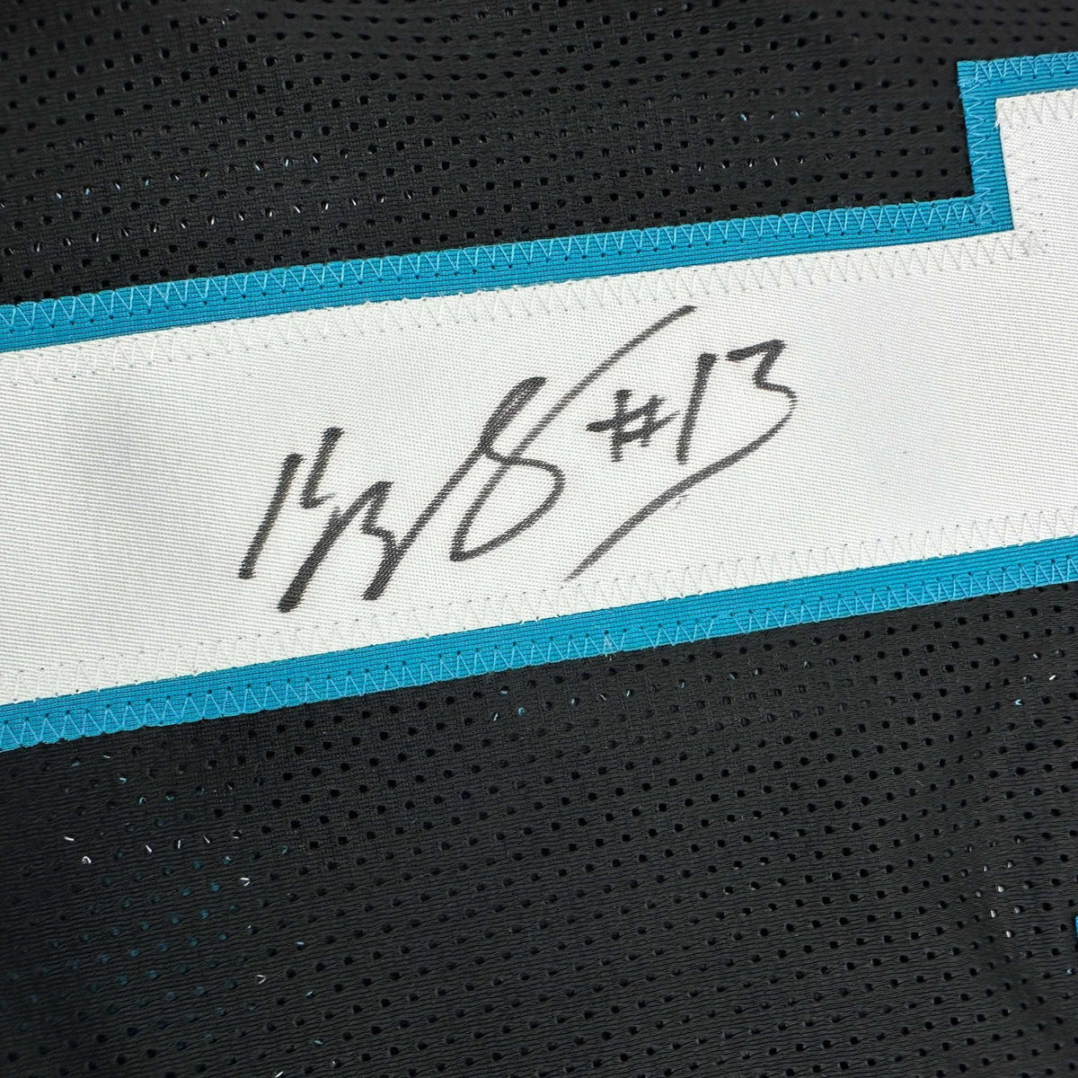 Autographed/Signed Kelvin Benjamin Carolina Black Football Jersey JSA COA