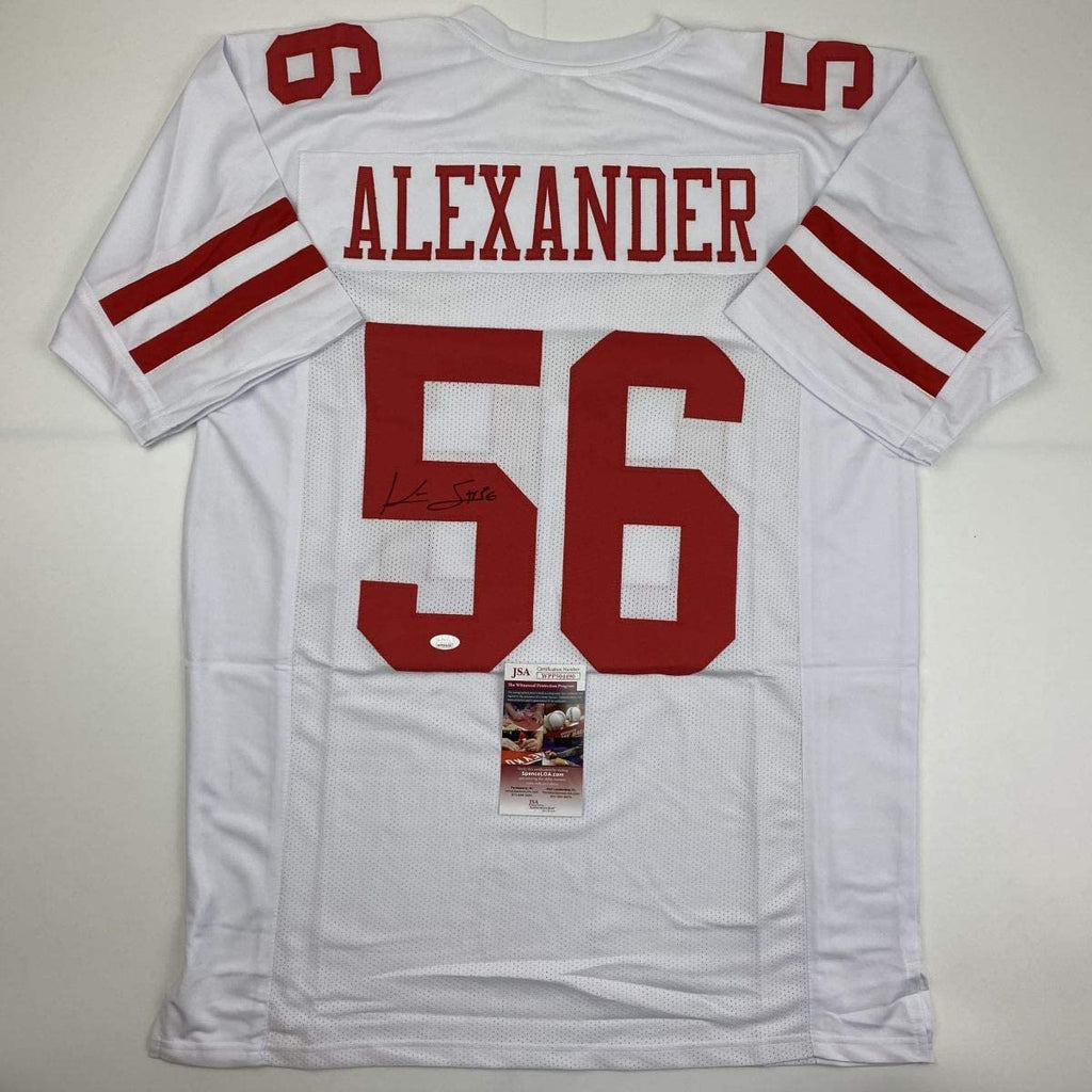 Autographed/Signed Kwon Alexander San Francisco White Football Jersey JSA COA