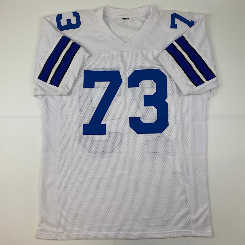 Autographed/Signed Larry Allen Dallas White Football Jersey JSA COA