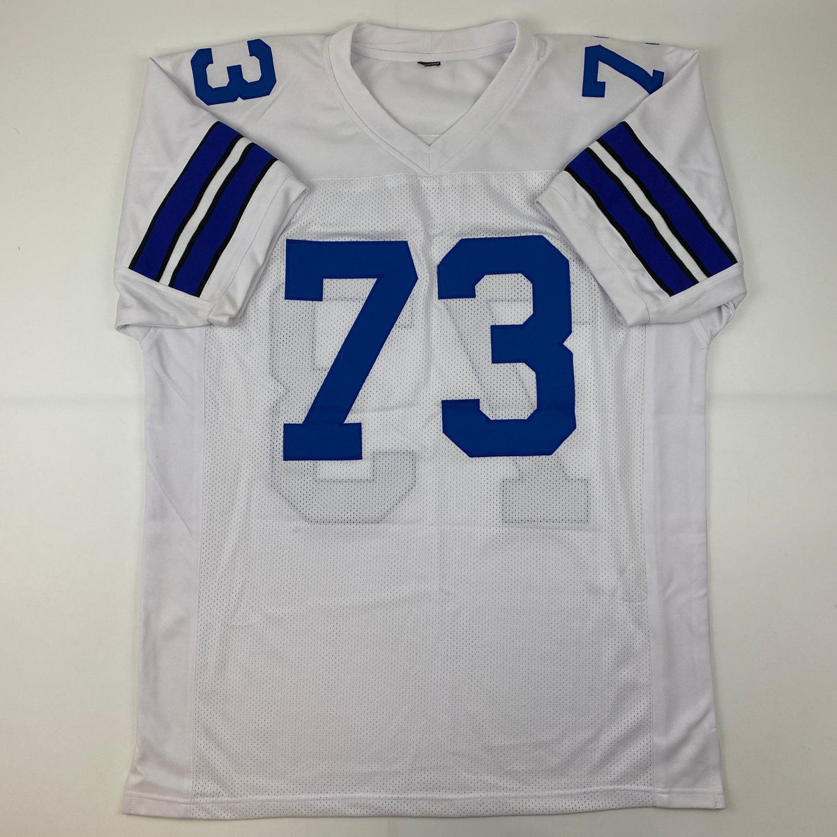 Autographed/Signed Larry Allen Dallas White Football Jersey JSA COA