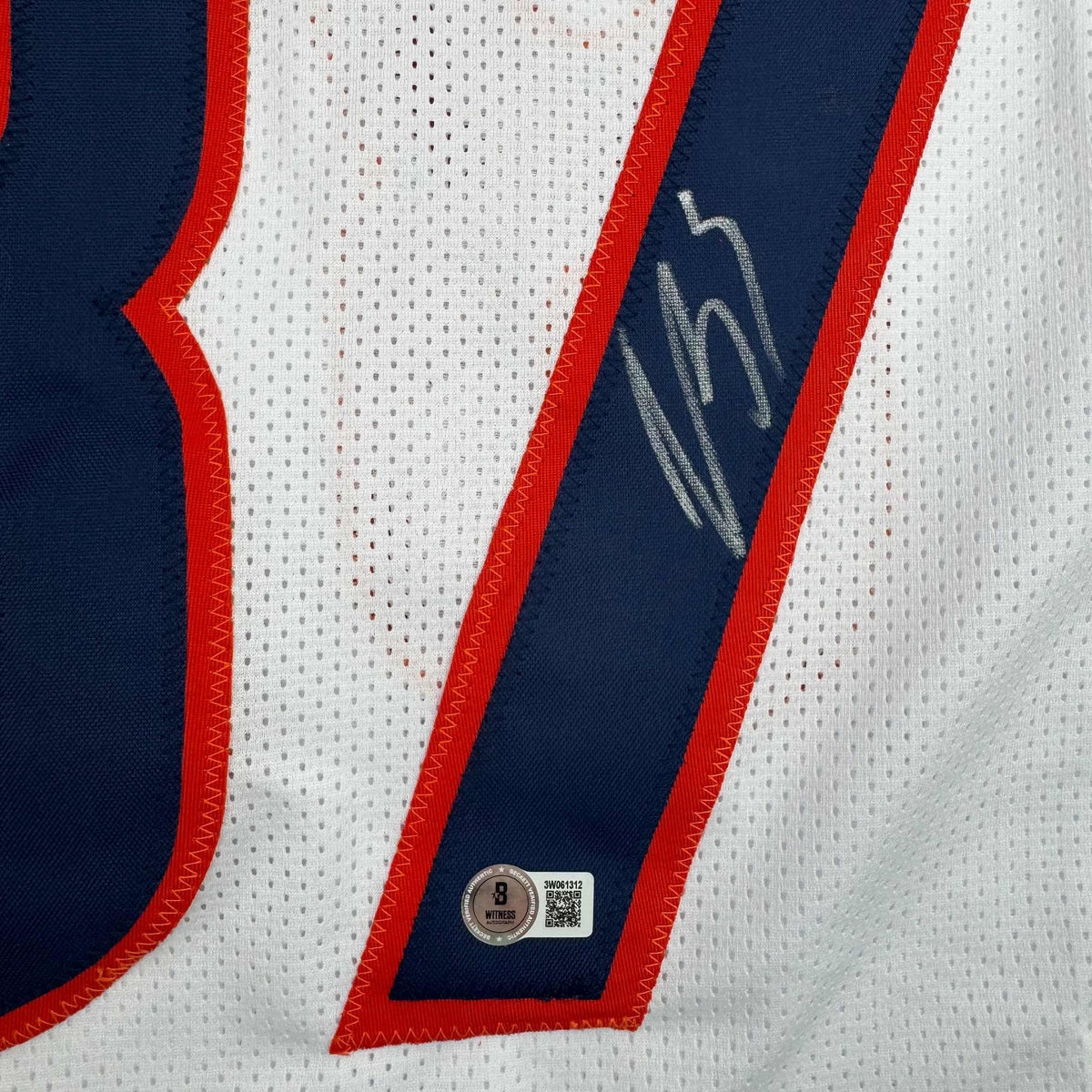 Autographed/Signed Luther Burden Chicago White Football Jersey Beckett BAS COA