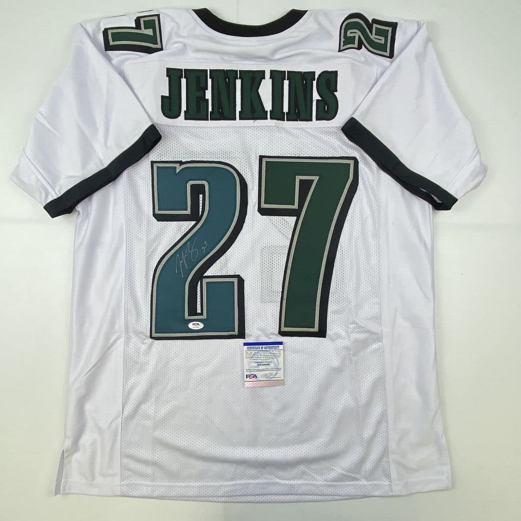 Autographed/Signed Malcolm Jenkins Philadelphia White Football Jersey PSA/DNA COA