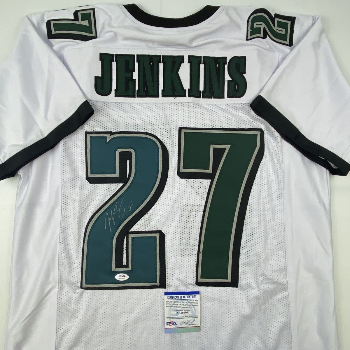 Autographed/Signed Malcolm Jenkins Philadelphia White Football Jersey PSA/DNA COA