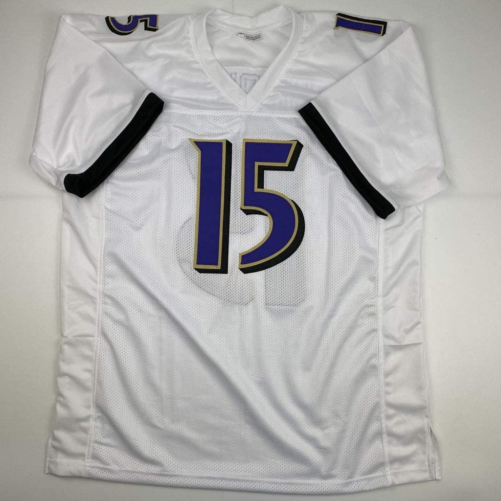 Autographed/Signed Marquise Brown Baltimore White Football Jersey JSA COA