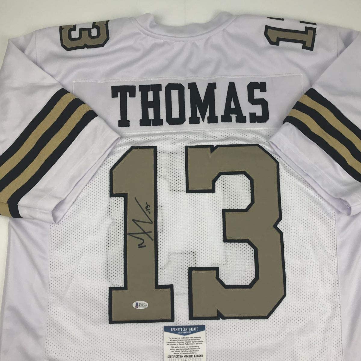 Autographed/Signed Michael Thomas New Orleans Color Rush Football Jersey Beckett BAS COA