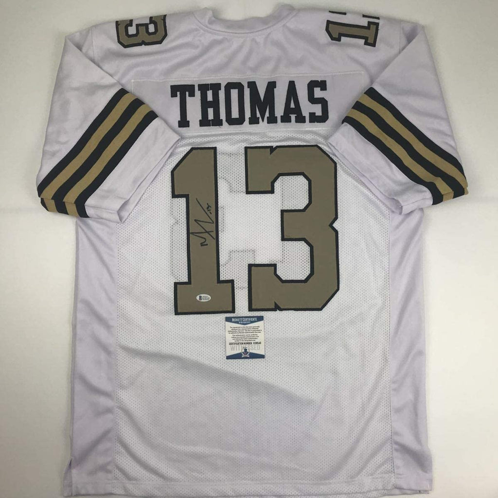 Autographed/Signed Michael Thomas New Orleans Color Rush Football Jersey Beckett BAS COA
