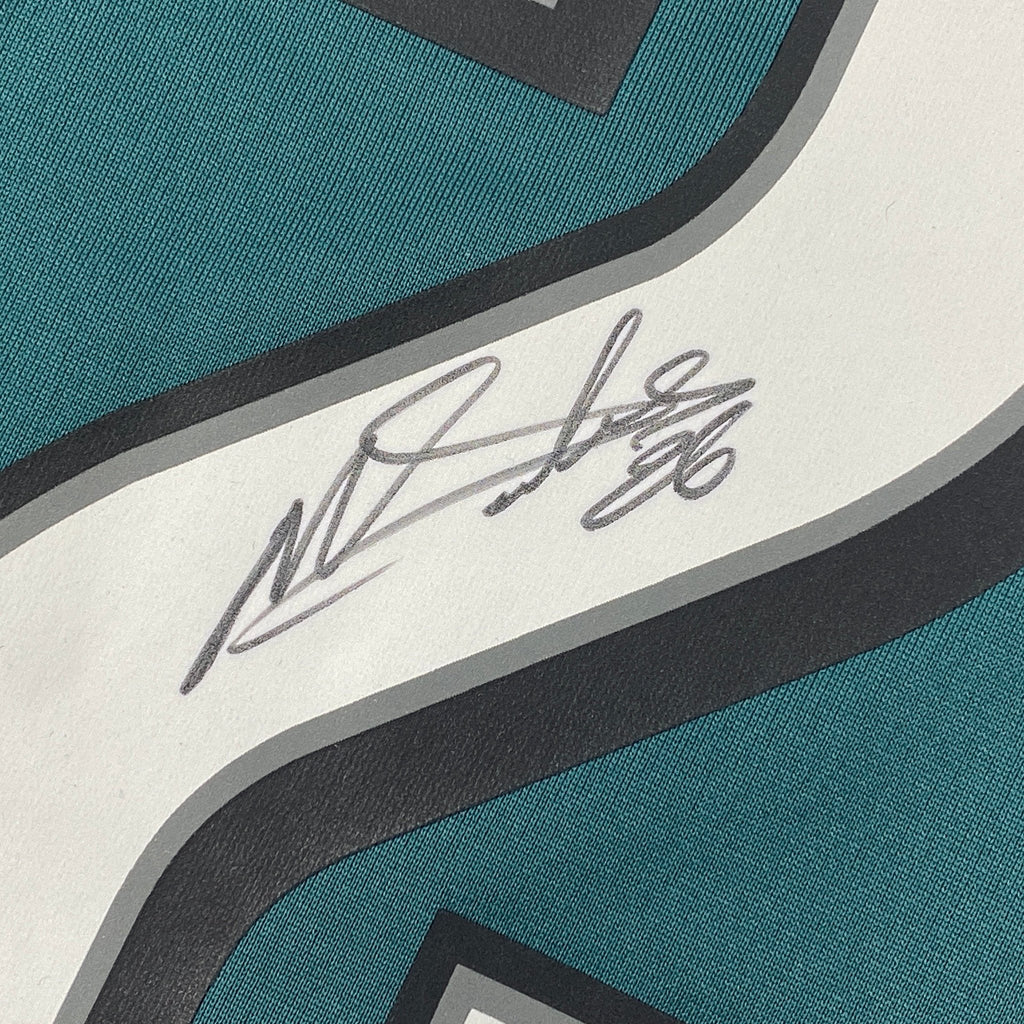 Autographed/Signed Miles Sanders Philadelphia Eagles Green Authentic Football Jersey JSA COA
