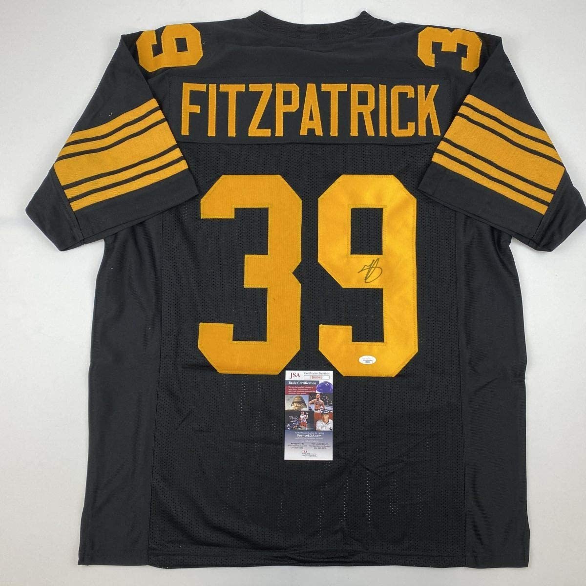 Autographed/Signed Minkah Fitzpatrick Pittsburgh Color Rush Football Jersey JSA COA