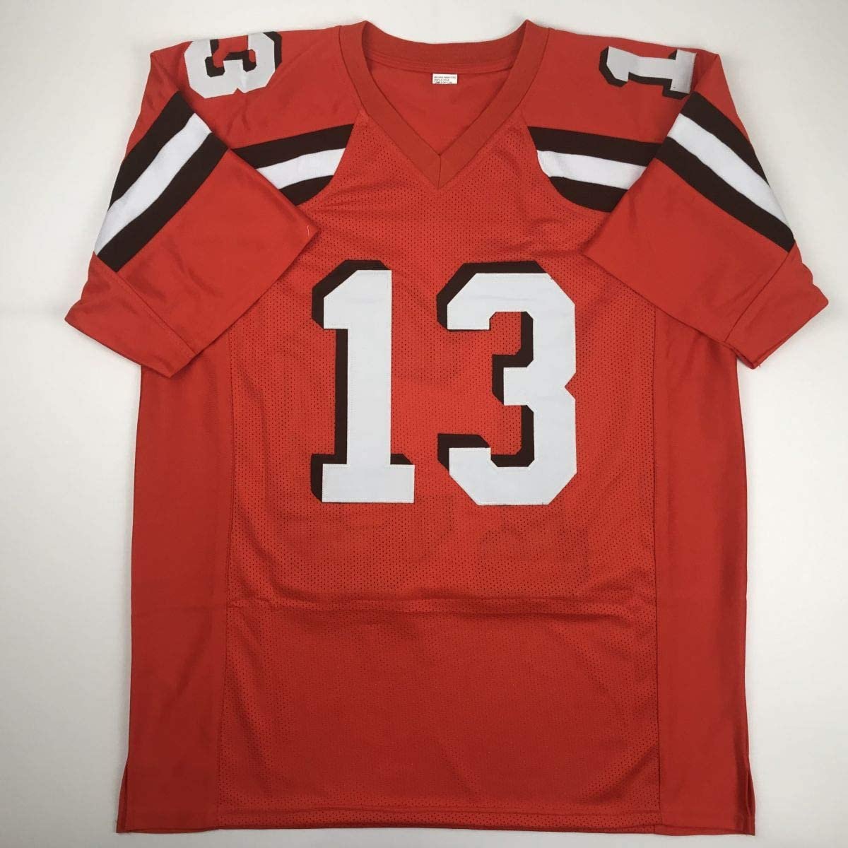 Autographed/Signed Odell Beckham Jr. Cleveland Orange Football Jersey JSA COA