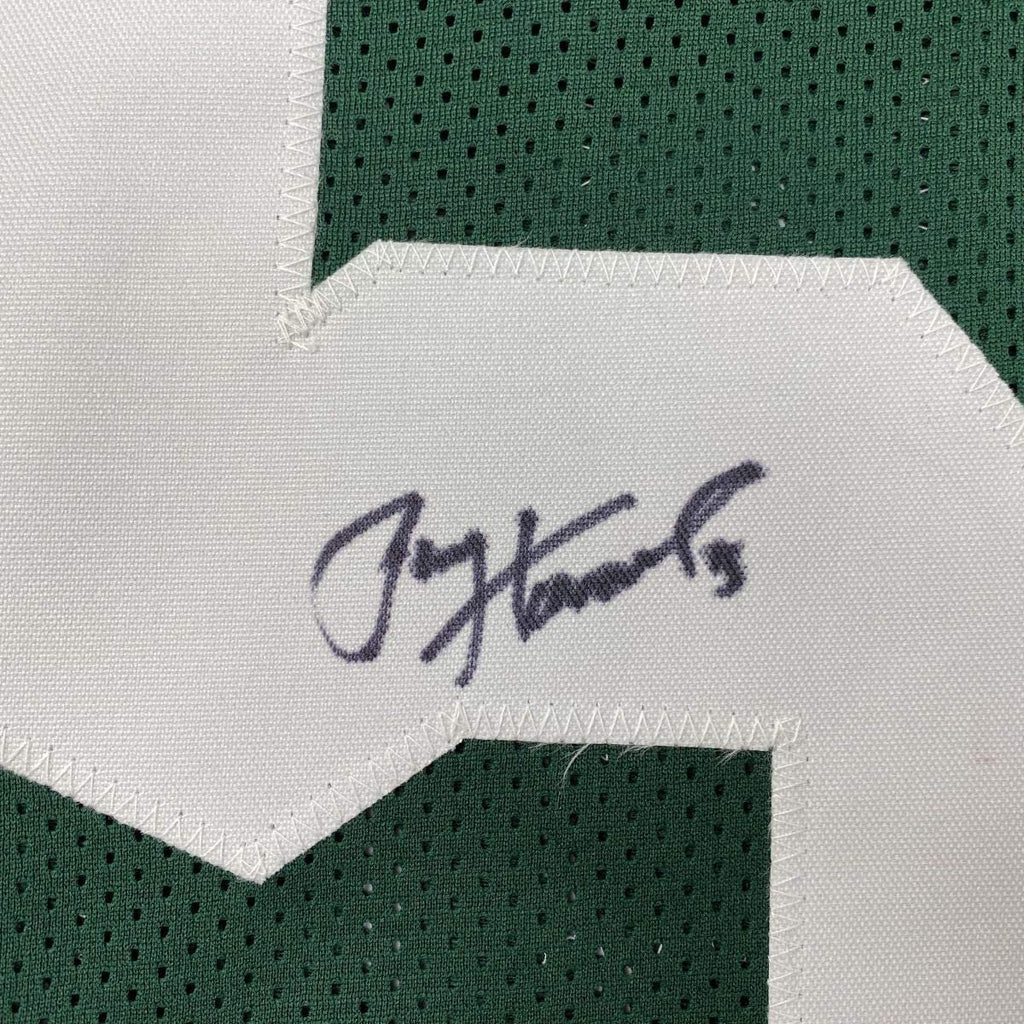Autographed/Signed Paul Hornung Green Bay Green Stat Football Jersey JSA COA
