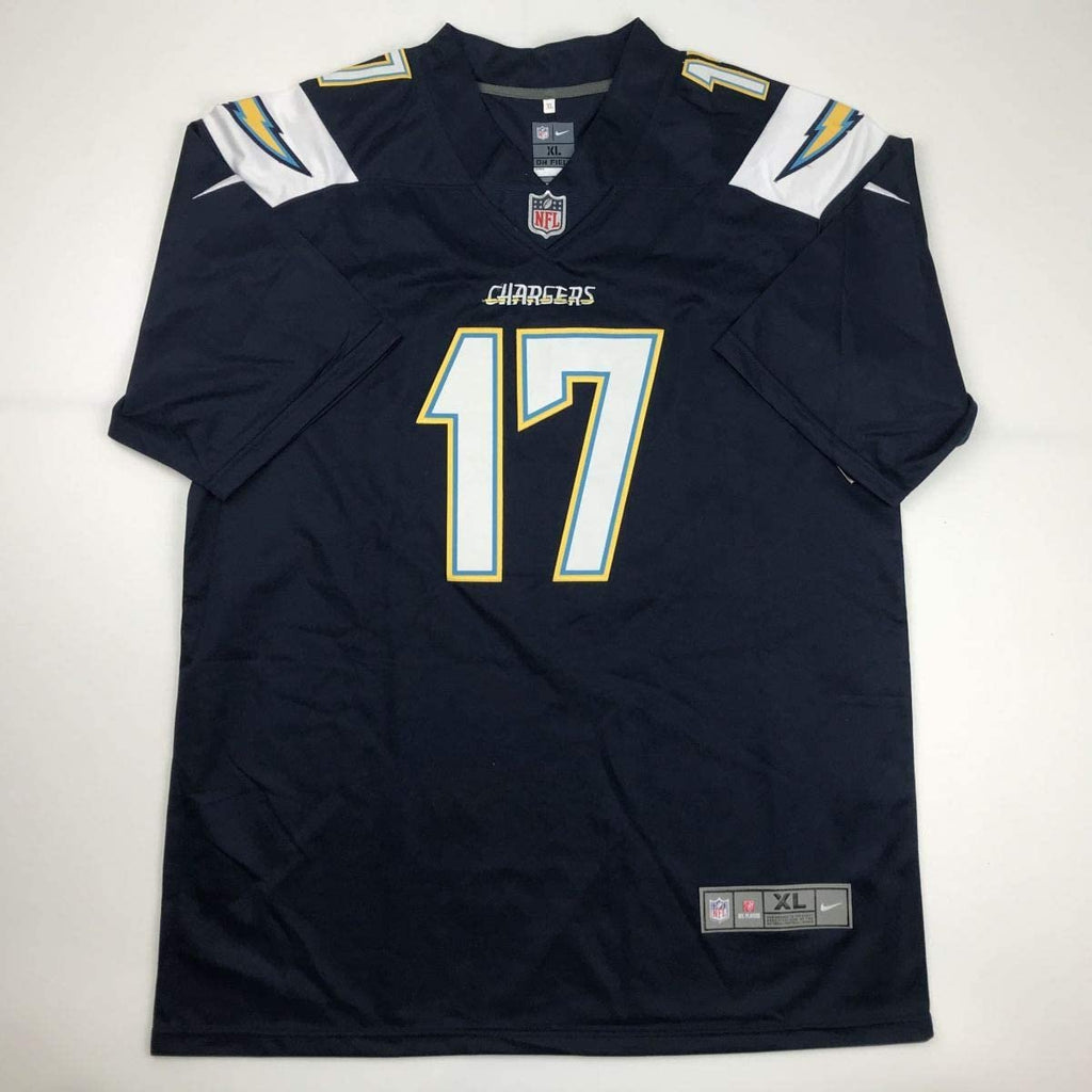 Autographed/Signed Philip Rivers Los Angeles LA Dark Blue Football Jersey Beckett BAS COA