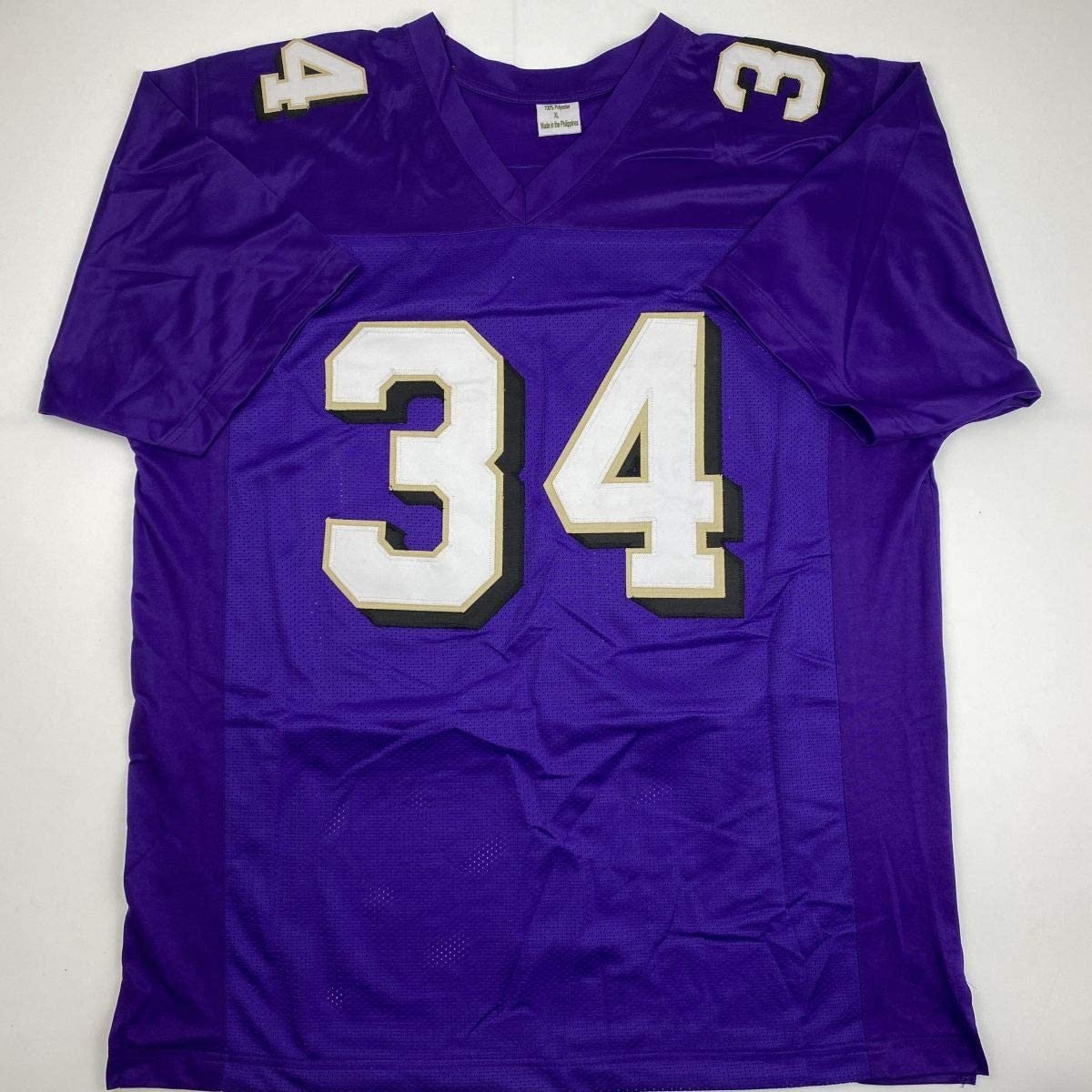 Autographed/Signed Ricky Williams Baltimore Purple Football Jersey Beckett BAS COA