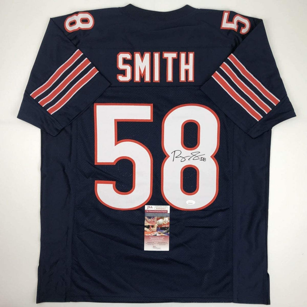 Autographed/Signed Roquan Smith Chicago Blue Football Jersey JSA COA